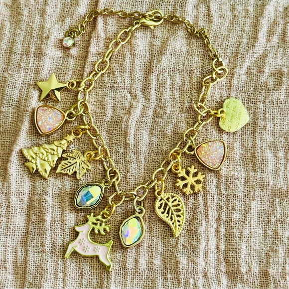 2/$10 Gold Charm Bracelet with Colorful Accents - Picture 3 of 5